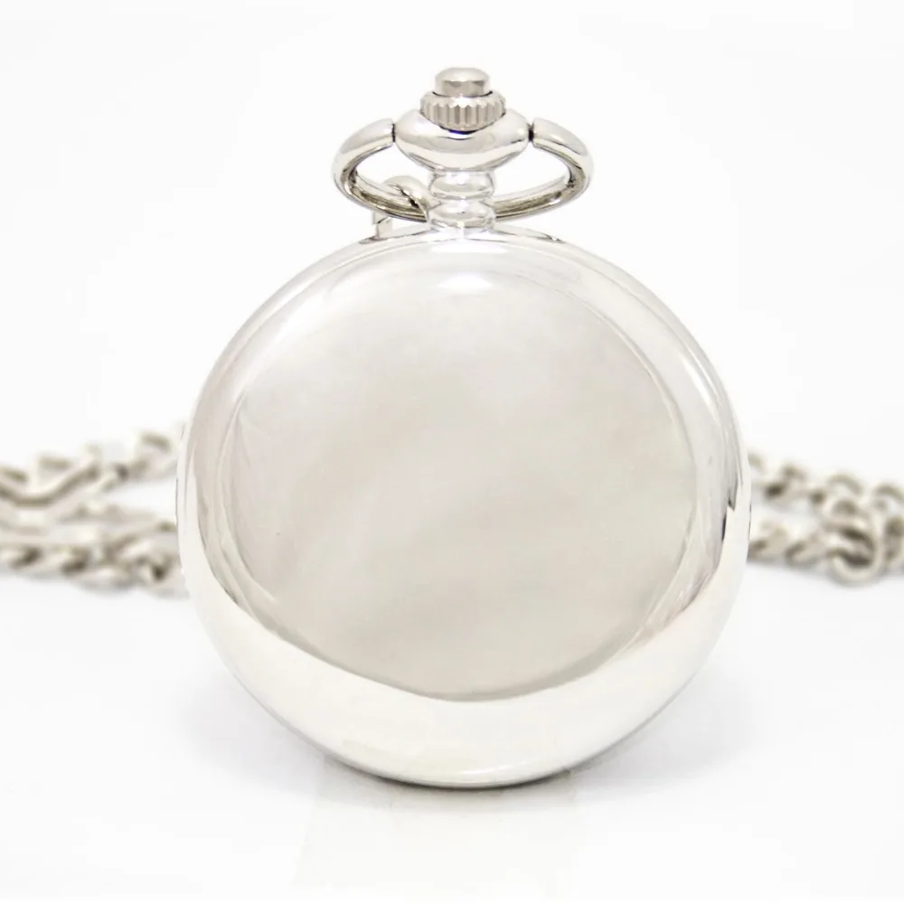 Fashion Silver Smooth Steel Steampunk Mechanical Pocket Watch Men Women Necklace Gift FOB Vintage Skeleton Pocket Watch
Fashion Silver Smooth Steel Steampunk Mechanical Pocket Watch Men Women Necklace Gift FOB Vintage Skeleton Pocket Watch