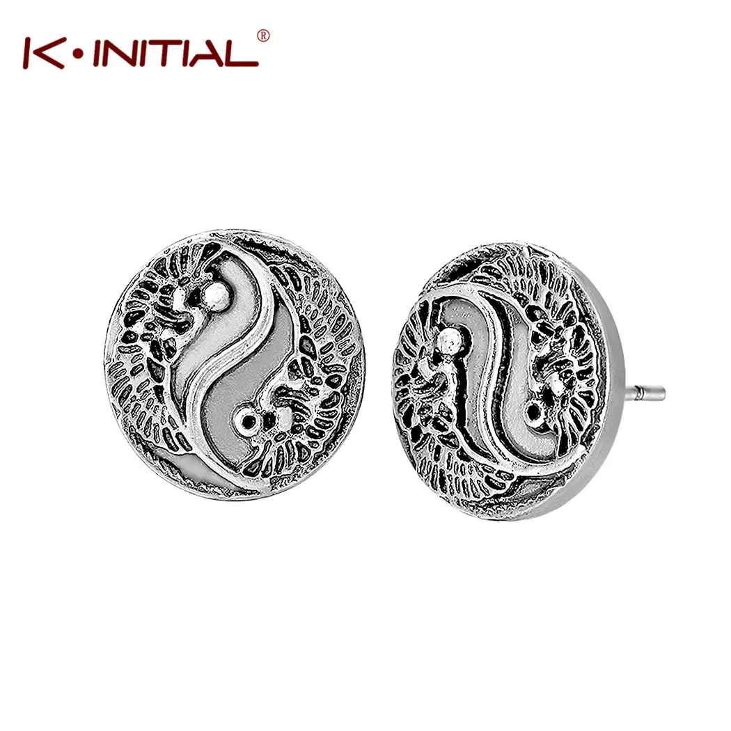 Kinitial Fashion Yin Yang Round Disc Fake Earrings Gothic Punk Viking Amulet Stud Earrings for men women Party Jewelry
Kinitial Fashion Yin Yang Round Disc Fake Earrings Gothic Punk Viking Amulet Stud Earrings for men women Party Jewelry