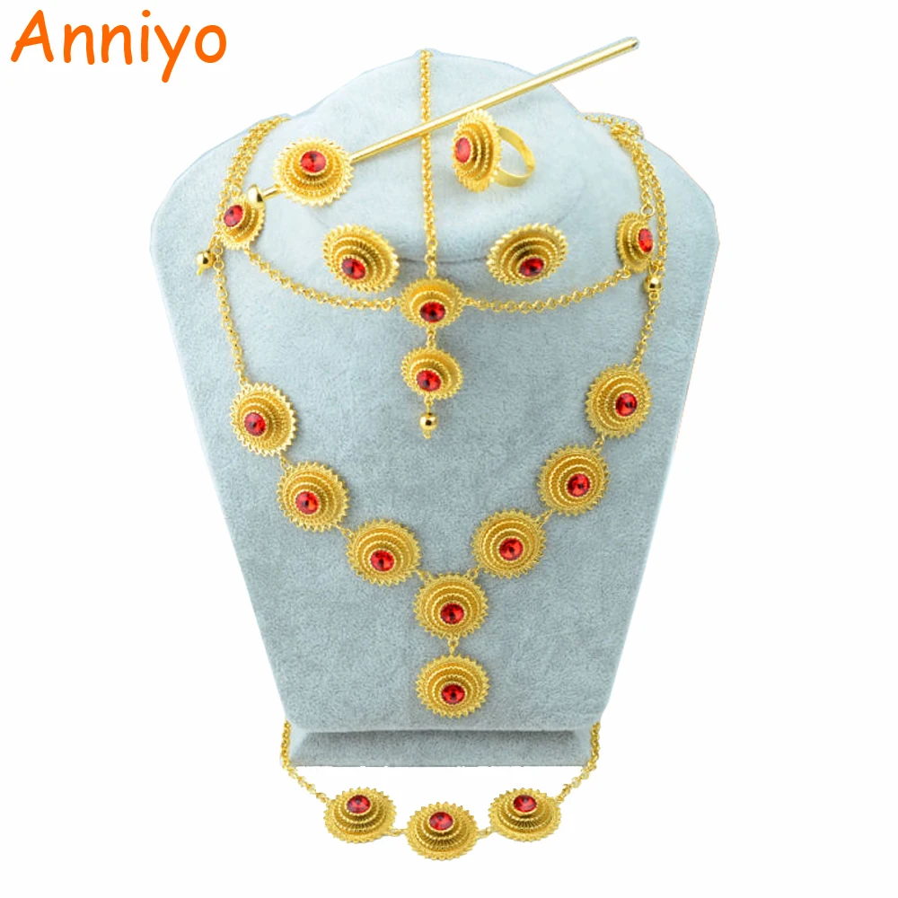 Anniyo Ethiopian set Jewelry Necklace Earring Ring Hair Piece Hair Chain Bracelet Gold Color African Bridal Eritrea Gift #059002
Anniyo Ethiopian set Jewelry Necklace Earring Ring Hair Piece Hair Chain Bracelet Gold Color African Bridal Eritrea Gift #059002