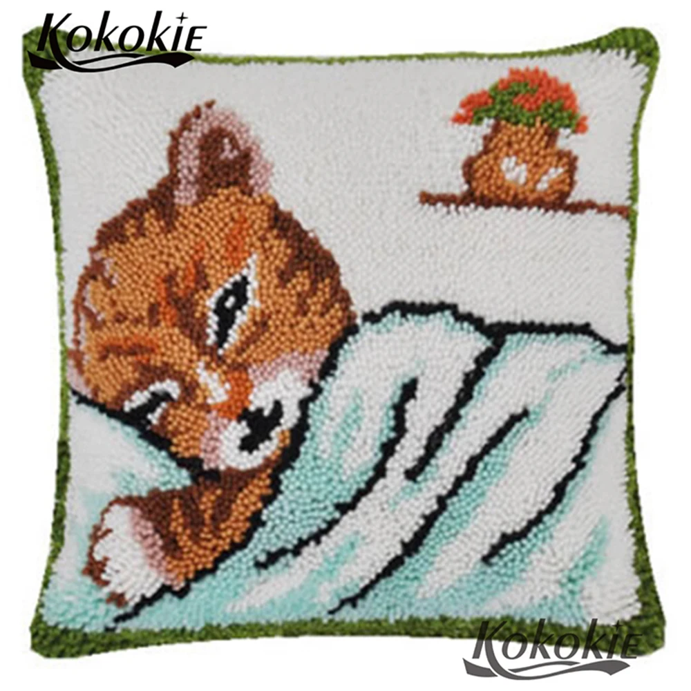 Crocheting Kit Rug Yarn diy 3d piloow cartoon cat carpet Latch hook rug making kit Handmade Unfinished Embroidery Pillowcase
Crocheting Kit Rug Yarn diy 3d piloow cartoon cat carpet Latch hook rug making kit Handmade Unfinished Embroidery Pillowcase