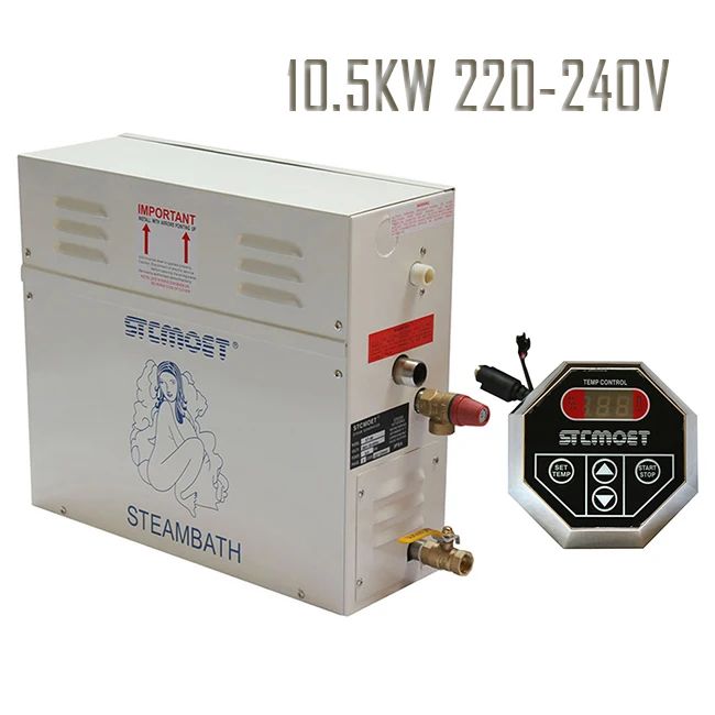 Free shipping Ecnomic model 10.5KW 220-240V Steam Generator Sauna Bath Steamer with ST-135 Controller Steam room Accessories
Free shipping Ecnomic model 10.5KW 220-240V Steam Generator Sauna Bath Steamer with ST-135 Controller Steam room Accessories