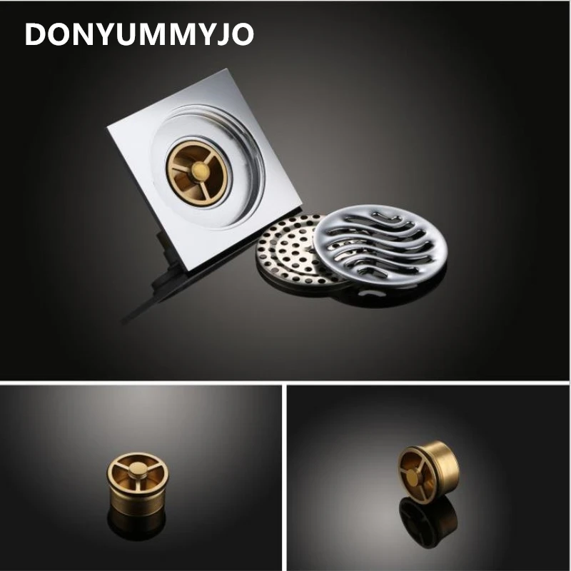 High Quality New Design 10cm Brass Floor Drain Bathroom Kitchen Shower Double Anti-odor Floor Drain Square Bath Drain
High Quality New Design 10cm Brass Floor Drain Bathroom Kitchen Shower Double Anti-odor Floor Drain Square Bath Drain