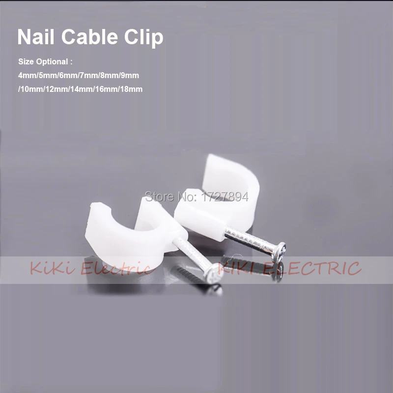 100pcs/lot Steel Circle Nail Clip 12mm Circle cable clips suit for fix 2x4mm2 /3*1.5mm2/3x2.5mm2 Sheath line on the wall
100pcs/lot Steel Circle Nail Clip 12mm Circle cable clips suit for fix 2x4mm2 /3*1.5mm2/3x2.5mm2 Sheath line on the wall