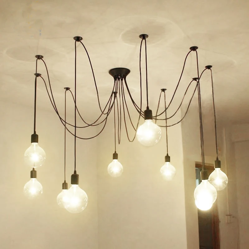 Modern Nordic LED Pendant Light Fixture Clothes Shop Cafe Bedroom Chandelier E27 Base Spider lamps Indoor Decorative Lighting
Modern Nordic LED Pendant Light Fixture Clothes Shop Cafe Bedroom Chandelier E27 Base Spider lamps Indoor Decorative Lighting