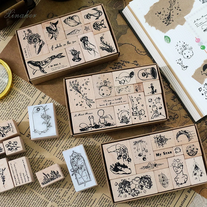Retro little prince plant whale Week plan stamp DIY wooden rubber stamps for scrapbooking stationery scrapbooking standard stamp
Retro little prince plant whale Week plan stamp DIY wooden rubber stamps for scrapbooking stationery scrapbooking standard stamp