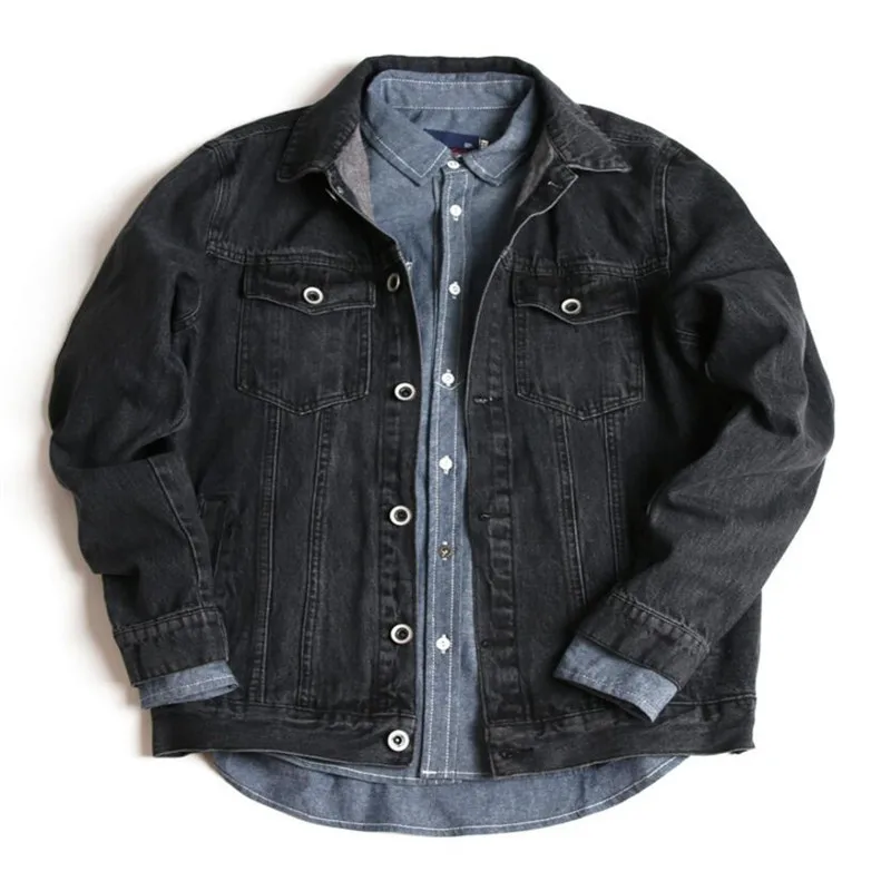 Black Vintage Men's Denim Jacket Solid Slim Full Sleeve Men Coats Single Breasted Washed Casual Fashion Jeans Outerwear A3054
Black Vintage Men's Denim Jacket Solid Slim Full Sleeve Men Coats Single Breasted Washed Casual Fashion Jeans Outerwear A3054