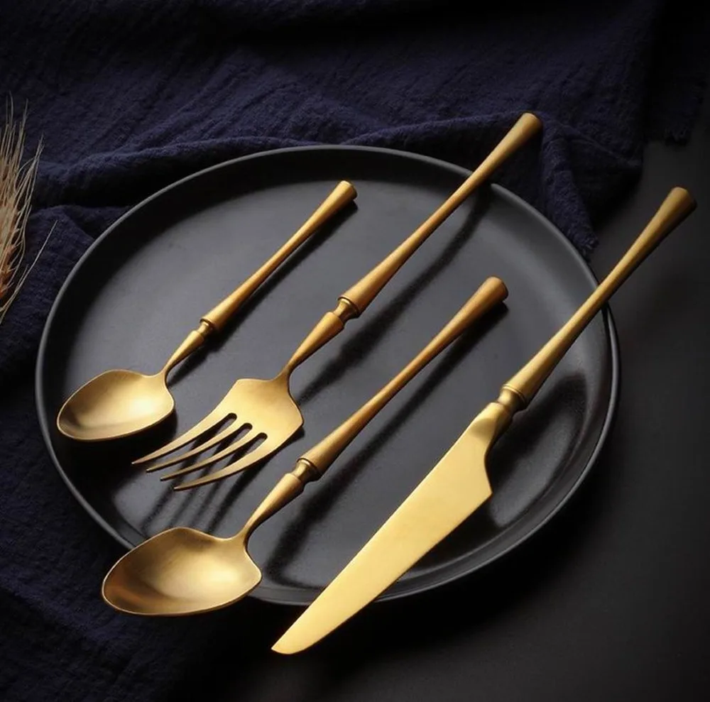 New Design Stainless Steel Cutlery Set Gold Dinnerware Set Western Food Cutlery Tableware Dinnerware Gift Drop shipping
New Design Stainless Steel Cutlery Set Gold Dinnerware Set Western Food Cutlery Tableware Dinnerware Gift Drop shipping