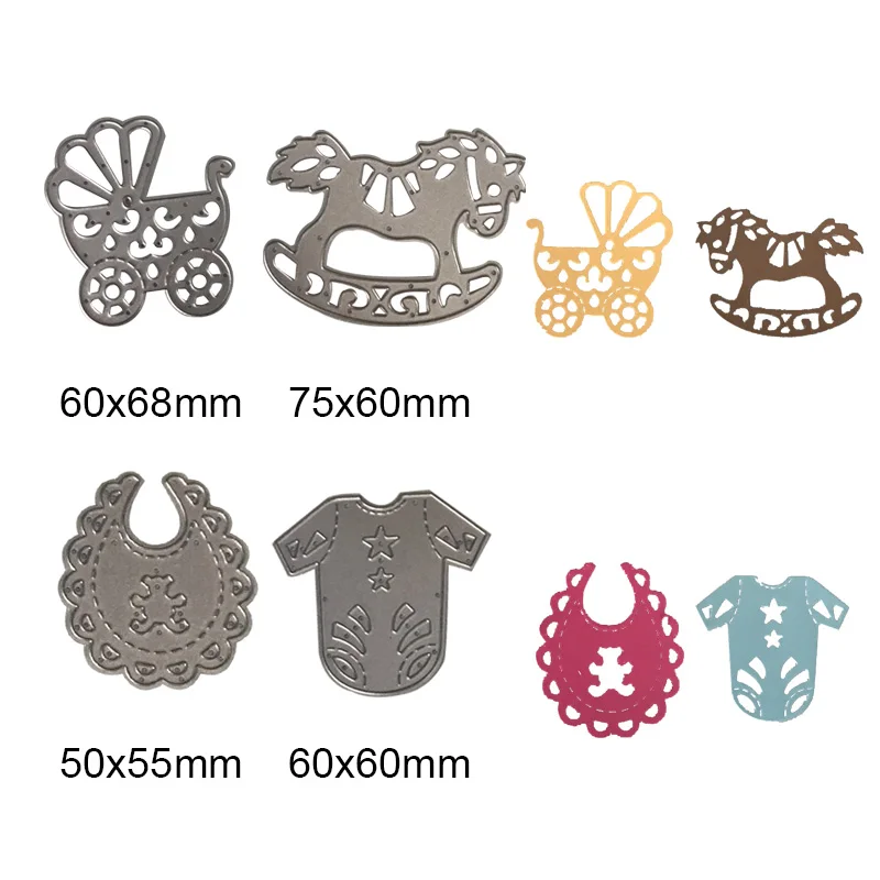 Cutting Dies Baby Suit Carriage Rocking Horse Stencils DIY Scrapbooking Card Paper Craft Metal Decor Embossing Folder baby toys
Cutting Dies Baby Suit Carriage Rocking Horse Stencils DIY Scrapbooking Card Paper Craft Metal Decor Embossing Folder baby toys