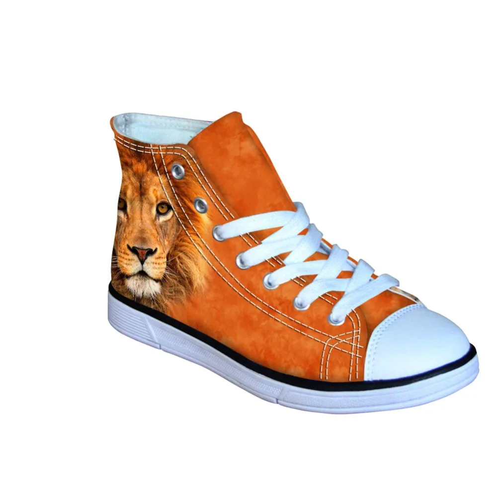 FORUDESIGNS Kids Shoes for Boys Girl Children Lion Prints Canvas Casual Breathable Soft Walking Sports Sneakers | Детская одежда и