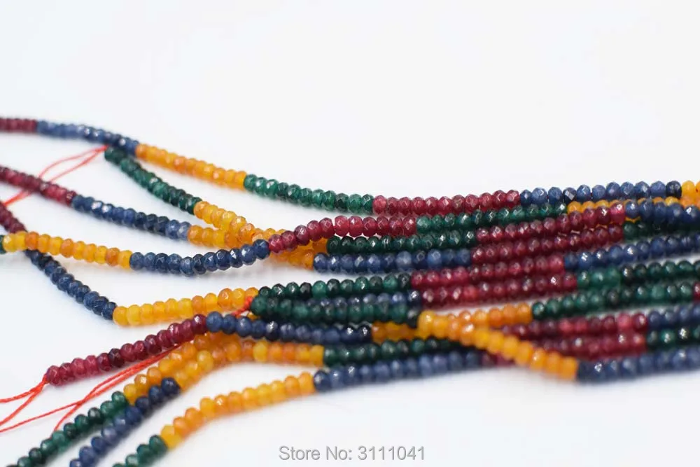 loose beads colors jade roundel faceted 4*2mm 15" for DIY jewelry making FPPJ wholesale nature gem stone | Украшения и