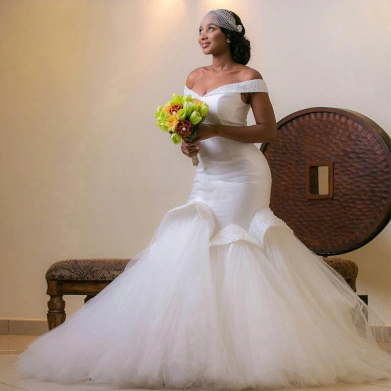 Vestido De Noiva Sexy White Mermaid Wedding Dresses 2019 Plus Size Stunning Beading Vintage Elegant African Bridal Dress Custom
Vestido De Noiva Sexy White Mermaid Wedding Dresses 2019 Plus Size Stunning Beading Vintage Elegant African Bridal Dress Custom
