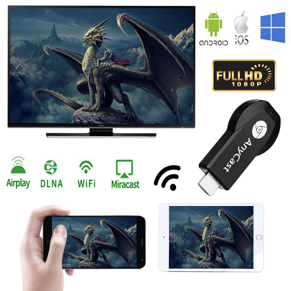 WeCast AnyCast M2 Plus Airplay Miracast DLNA 1080P WiFi-дисплей, ТВ-адаптер, видеостример Chrome Cast 2 Cromecast 2
WeCast AnyCast M2 Plus Airplay Miracast DLNA 1080P WiFi-дисплей, ТВ-адаптер, видеостример Chrome Cast 2 Cromecast 2
