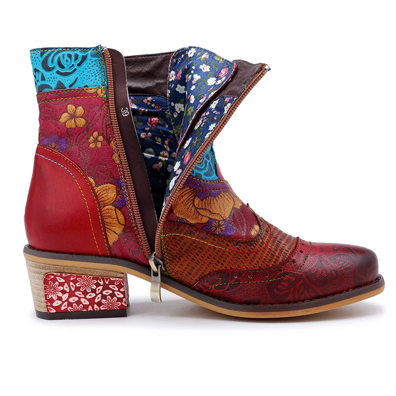 BuonoScarpe Retro Women Zipper Ankle Boots Winter Patchwork Flowers Printed Shoes Vintage Chunky Heel Casual Boots Ethnic Botas
BuonoScarpe Retro Women Zipper Ankle Boots Winter Patchwork Flowers Printed Shoes Vintage Chunky Heel Casual Boots Ethnic Botas