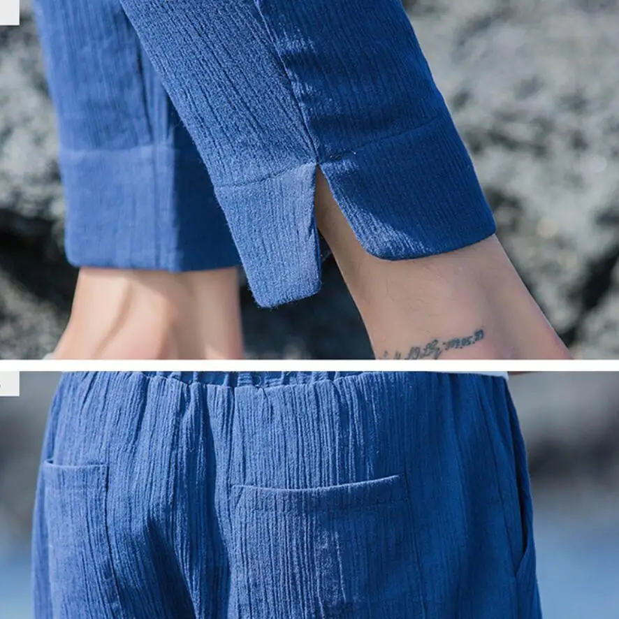 2019 Sinicism Men's summer Elastic waistline linen Casual pants/Male loose comfort High quality cotton linen sweatpants bloomers
2019 Sinicism Men's summer Elastic waistline linen Casual pants/Male loose comfort High quality cotton linen sweatpants bloomers