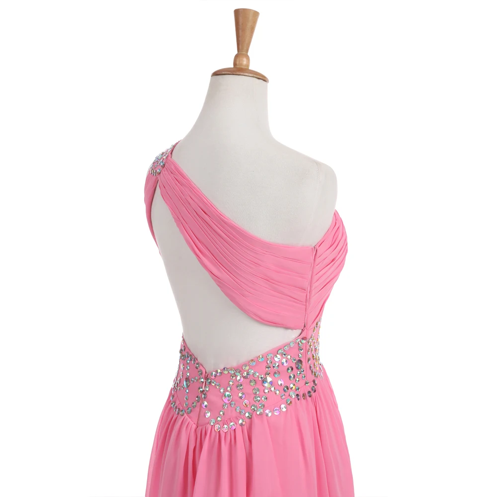 Pink Prom Dresses A-line One-shoulder Floor Length Chiffon Beaded Open Back Prom Gown Evening Dresses Evening Gown
Pink Prom Dresses A-line One-shoulder Floor Length Chiffon Beaded Open Back Prom Gown Evening Dresses Evening Gown