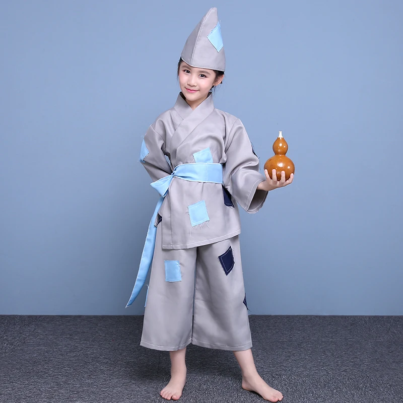 Child Chinese Traditional Ancient Beggar Costume for Girls Boys Poor Beggar Costumes Cosplay Stage Performance Costume
Child Chinese Traditional Ancient Beggar Costume for Girls Boys Poor Beggar Costumes Cosplay Stage Performance Costume