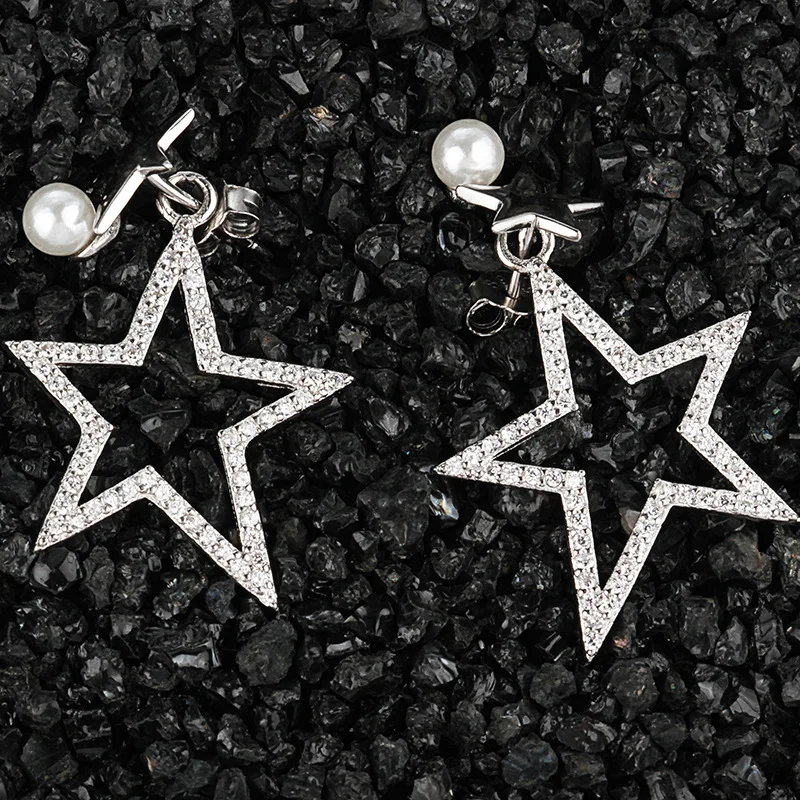 2016 New Arrivals Fashion 925 Sterling Silver Star Stud Earrings With Rhinestone Pearl Stud Earrings For Women Jewelry Brincos
2016 New Arrivals Fashion 925 Sterling Silver Star Stud Earrings With Rhinestone Pearl Stud Earrings For Women Jewelry Brincos