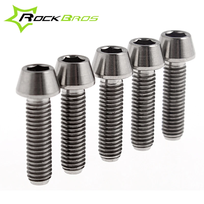 ROCKBROS Handlebar Stem Bolts Screws 5pcs/10pcs Bike Bicycle Titanium Ti Bolt Conical Head M5 x 18mm
ROCKBROS Handlebar Stem Bolts Screws 5pcs/10pcs Bike Bicycle Titanium Ti Bolt Conical Head M5 x 18mm