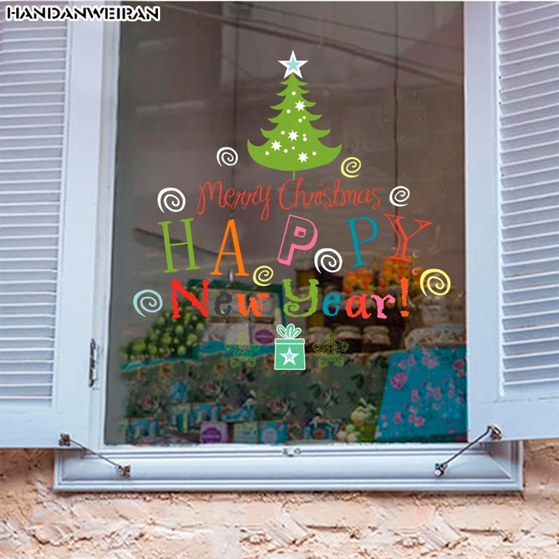 Happy New Year Window Glass Sticker new year Christmas Party decorating decals remove PVCwall stickers
Happy New Year Window Glass Sticker new year Christmas Party decorating decals remove PVCwall stickers