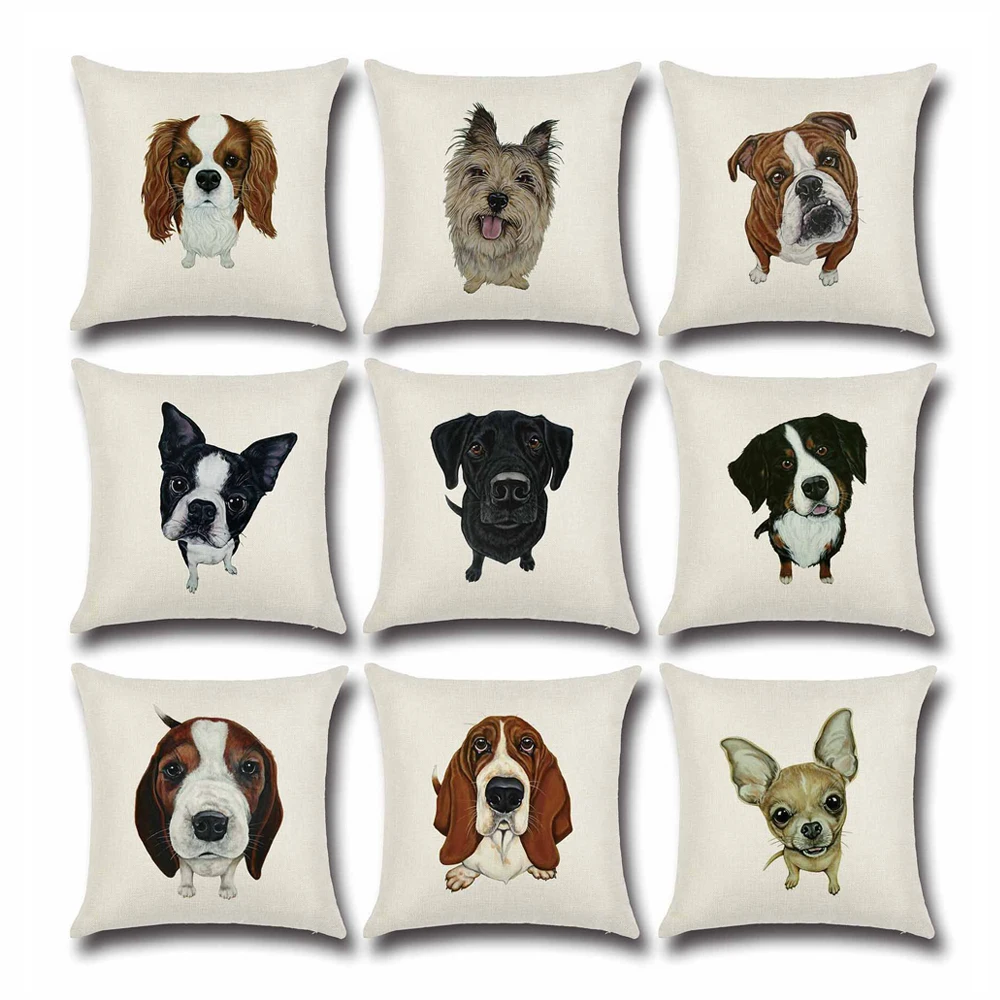 YWZN Cartoon Dog Printed Cushion Cover Cotton Linen Dog Pillow Case Home Sofa Car Decorative Pillowcases Cover funda de almohada
YWZN Cartoon Dog Printed Cushion Cover Cotton Linen Dog Pillow Case Home Sofa Car Decorative Pillowcases Cover funda de almohada