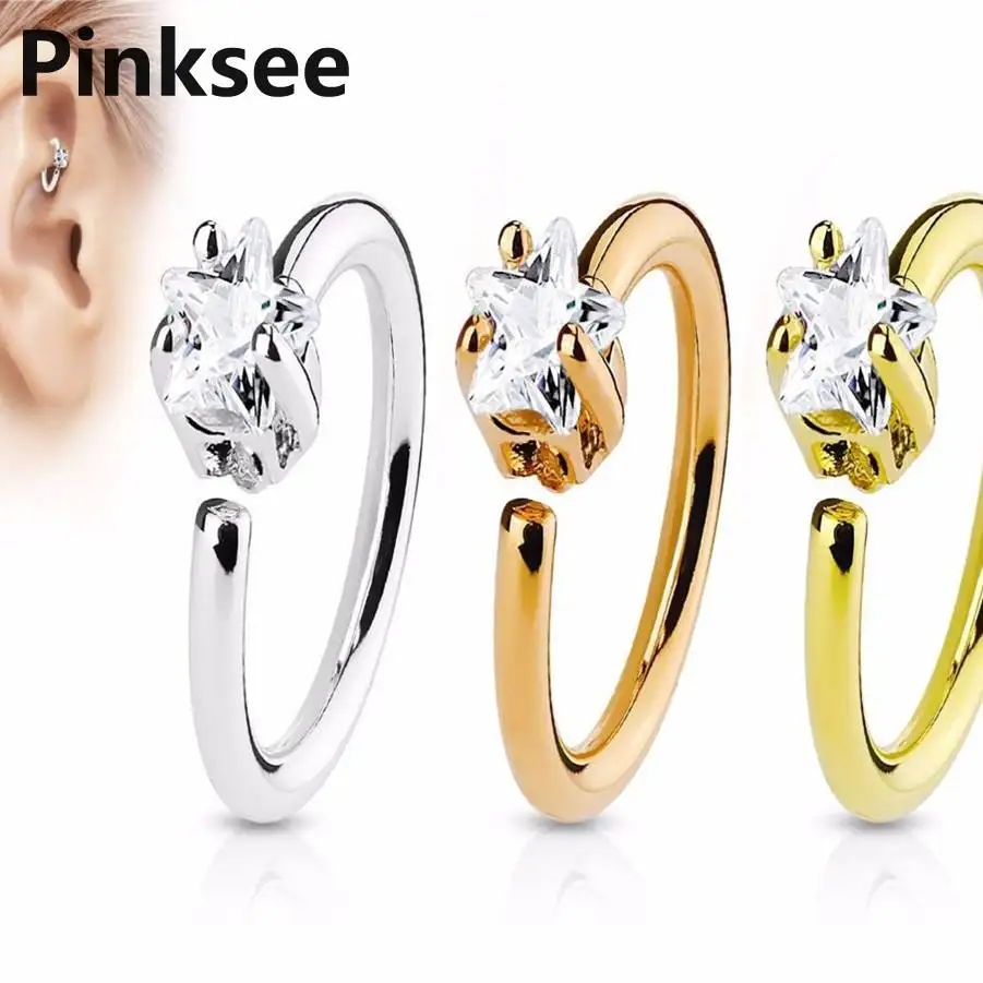 Circle Fake Clip Hoop Ear Cartilage Helix Earring Star Crystal Zircon Tragus Nose Ring Stud Eyebrow Piercing Body Jewelry AAA
Circle Fake Clip Hoop Ear Cartilage Helix Earring Star Crystal Zircon Tragus Nose Ring Stud Eyebrow Piercing Body Jewelry AAA