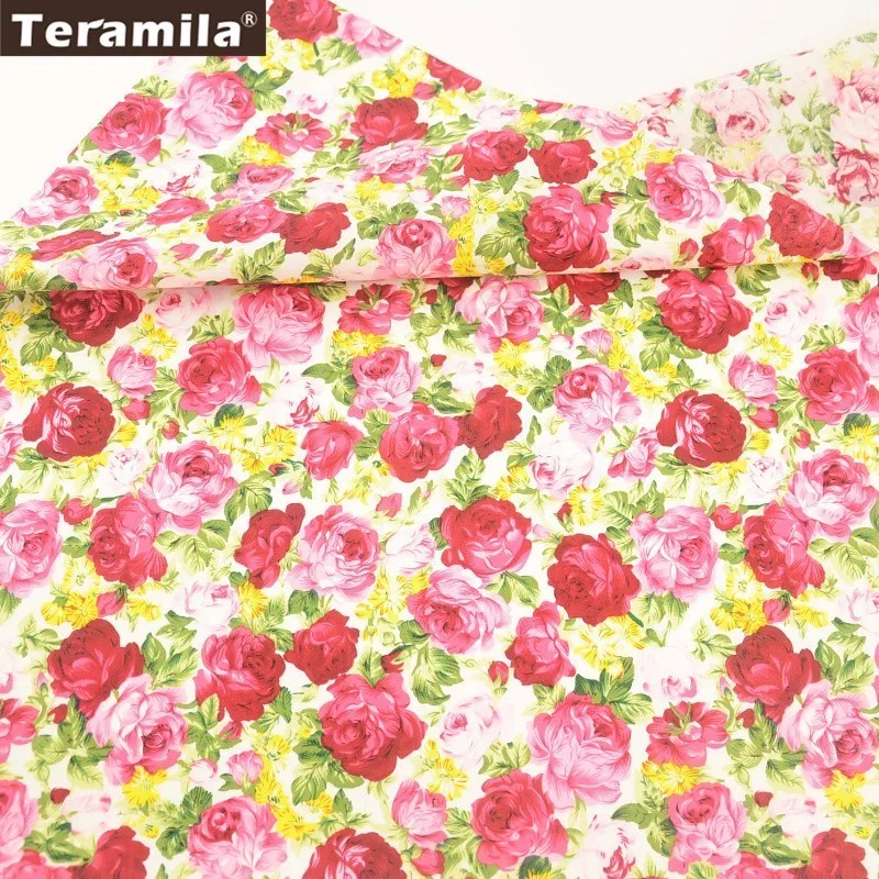 Teramila Cotton Poplin Fabrics Soft Printed Pink Rose Design Fat Quarter By the Meter DIY Shirt Cloths Sewing Patchwork Quilting
Teramila Cotton Poplin Fabrics Soft Printed Pink Rose Design Fat Quarter By the Meter DIY Shirt Cloths Sewing Patchwork Quilting