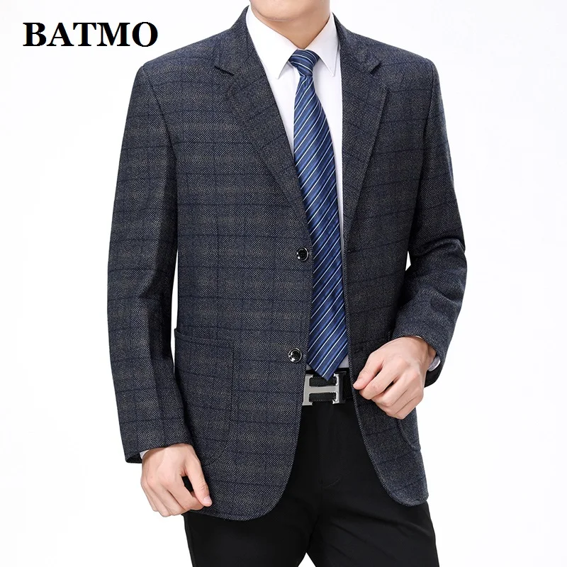 Batmo 2019 new arrival spring high quality plaid smart casual blazer men ,men's plaid casual jackets ,plus-size 52
Batmo 2019 new arrival spring high quality plaid smart casual blazer men ,men's plaid casual jackets ,plus-size 52