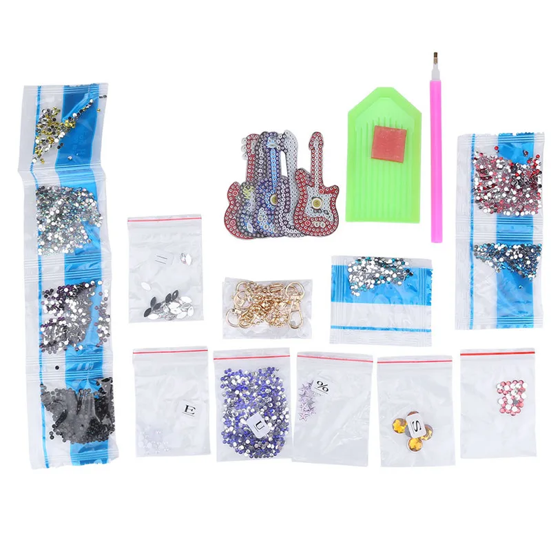 5pcs/set DIY Full Drill Special Diamond Painting Keychain Cartoon Guitar Keyrings Women Bag Pendant Key Ring Kids Gift
5pcs/set DIY Full Drill Special Diamond Painting Keychain Cartoon Guitar Keyrings Women Bag Pendant Key Ring Kids Gift