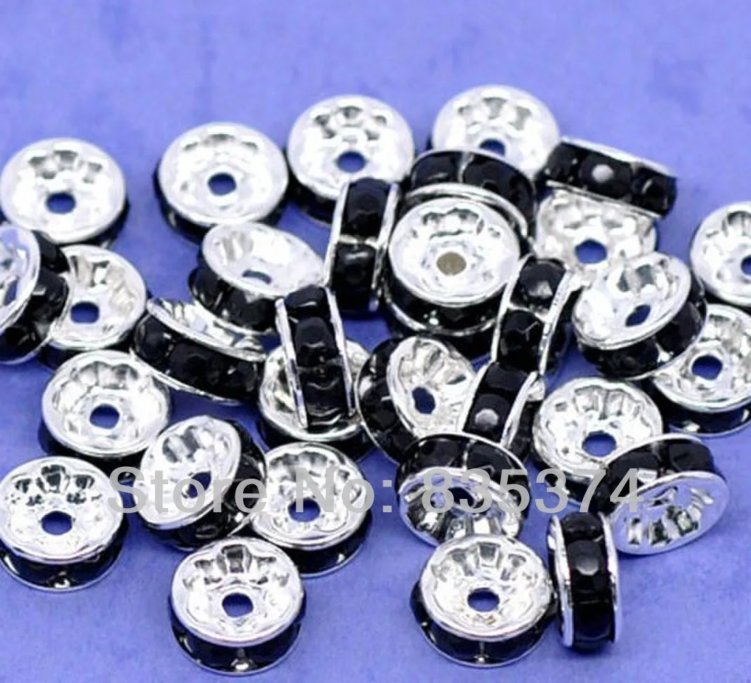 Free shipping!500 Pcs Silver Plated Flat Side Black Rhinestone Rondelle Spacers Beads 8mm
Free shipping!500 Pcs Silver Plated Flat Side Black Rhinestone Rondelle Spacers Beads 8mm