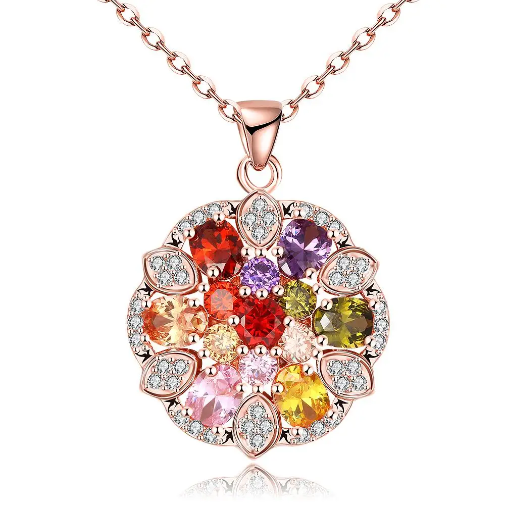 Colorful Paved Crystal Pendant Necklace Rose Gold Filled Womens Pendant Chain Beautiful Gift
Colorful Paved Crystal Pendant Necklace Rose Gold Filled Womens Pendant Chain Beautiful Gift