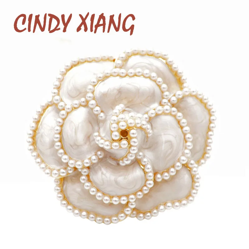 CINDY XIANG New Arrival Pearl Enamel Camellia Brooches For Women Elegant Flower Pins Fashion Jewelry Coat Accessories Brooch
CINDY XIANG New Arrival Pearl Enamel Camellia Brooches For Women Elegant Flower Pins Fashion Jewelry Coat Accessories Brooch