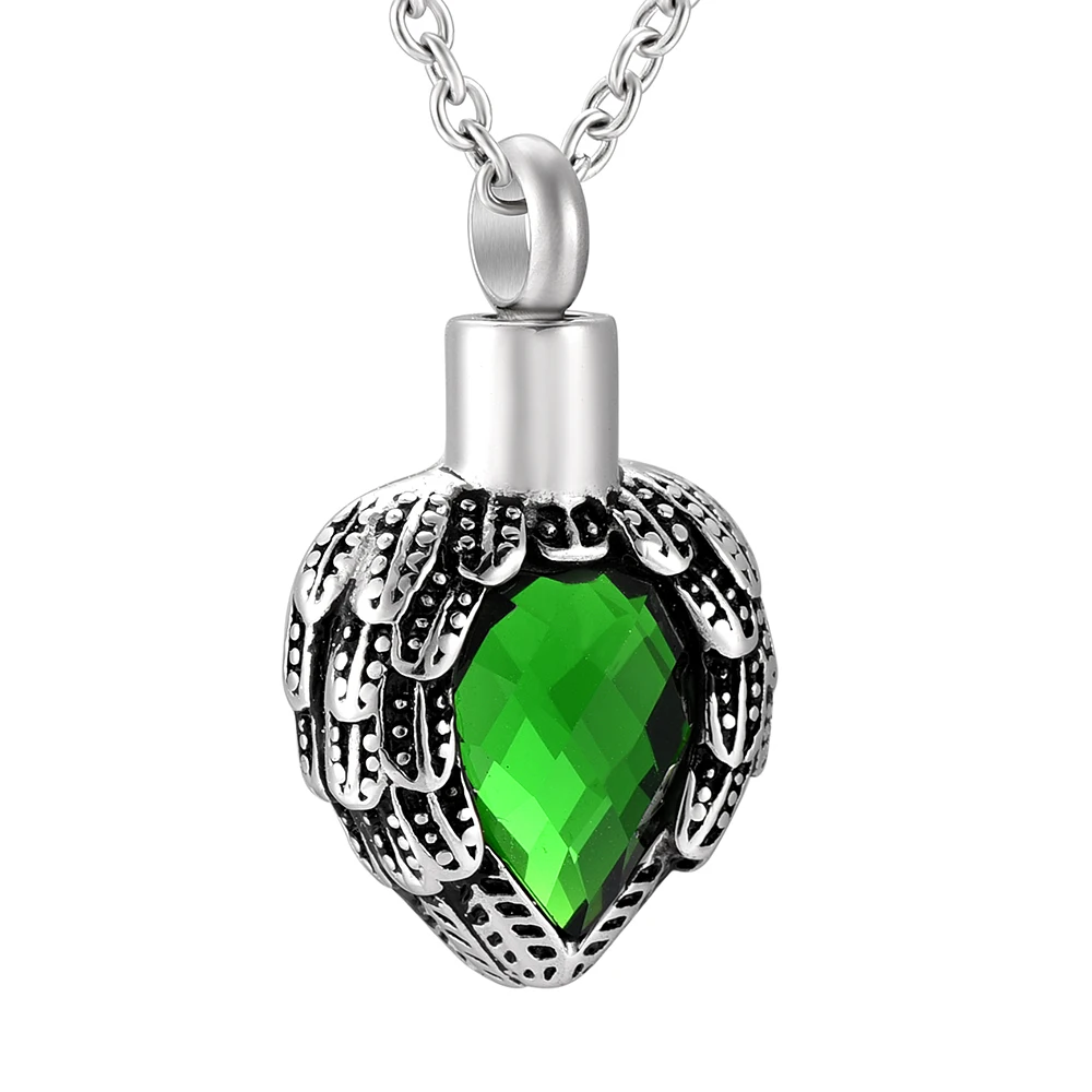 Memorial Jewelry For Ash - Brave Heart Cremation Urn Pendant Necklace With Green Glass Heart Stainless Steel Urns For Ashes
Memorial Jewelry For Ash - Brave Heart Cremation Urn Pendant Necklace With Green Glass Heart Stainless Steel Urns For Ashes