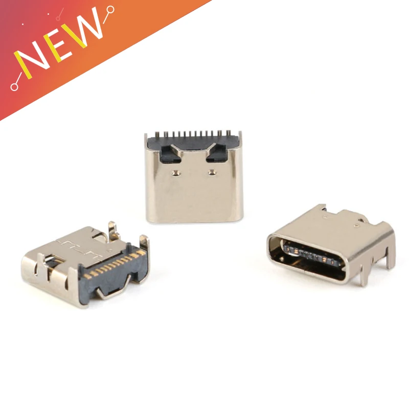 10 шт. Micro USB 3.1 SMD 16P type c гнездо DIP4 Hd интерфейс передачи для смартфонов разъем