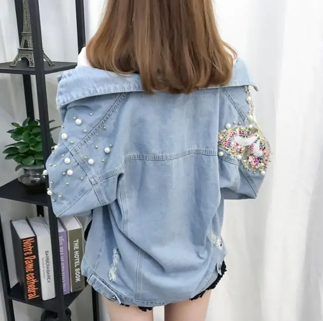 Female Autumn and Winter New Beaded Bow Sequins Worn Loose Casual Denim Jacket Female Student Jacket 2019 New
Female Autumn and Winter New Beaded Bow Sequins Worn Loose Casual Denim Jacket Female Student Jacket 2019 New