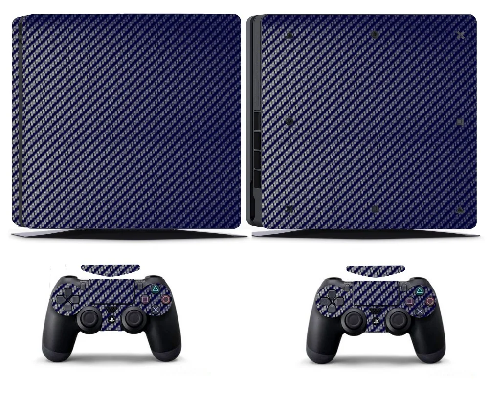 Наклейка из углеродного волокна для PS4 Slim Skin наклейка Sony PlayStation 4 и чехол 2