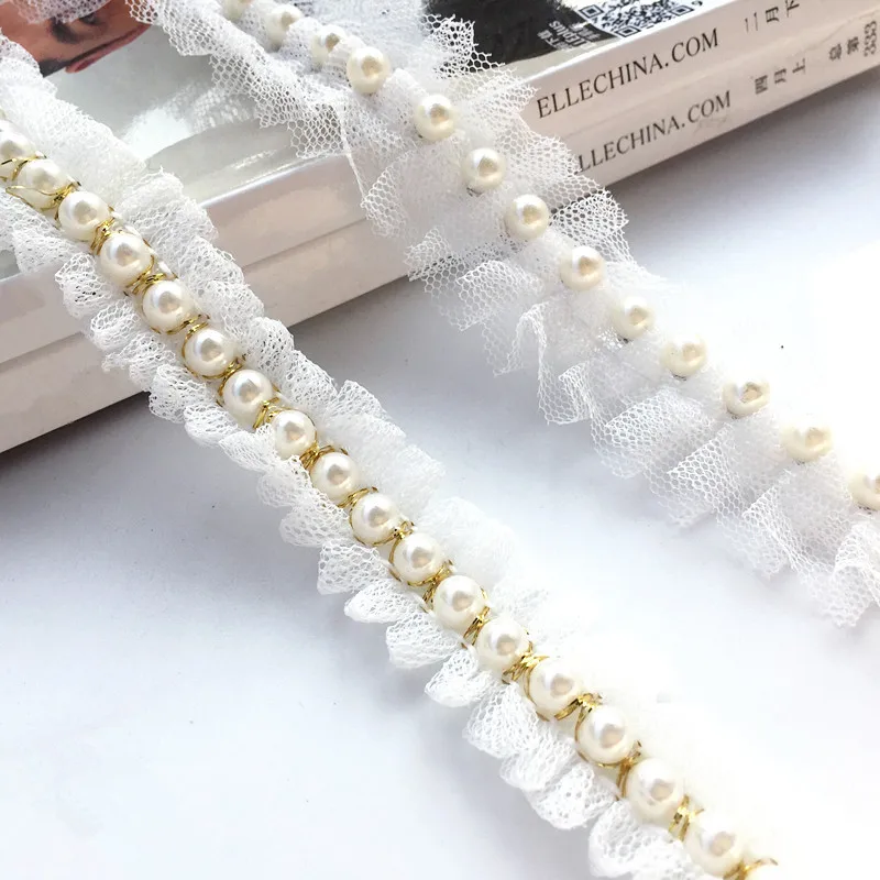 3yards/lot White lace pearl lace Wedding dress skirt trim lace DIY clothing accessories Free shipping
3yards/lot White lace pearl lace Wedding dress skirt trim lace DIY clothing accessories Free shipping