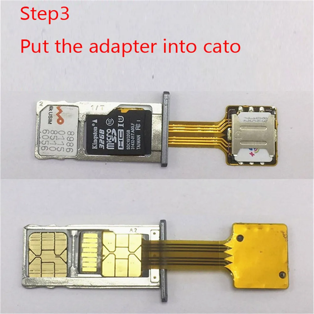 100 шт. Гибридный адаптер для двух SIM-карт Micro SD TF Xiaomi Samsung Huawei Double 2 Nano Mini SIM Слот
