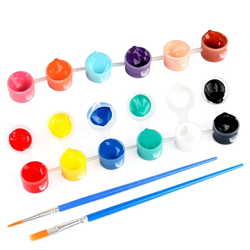 12 Colors Acrylic Paints Pigment Set For Clothing Textile Fabric Hand Painted Wall Plaster Painting Drawing For Kids Gift
12 Colors Acrylic Paints Pigment Set For Clothing Textile Fabric Hand Painted Wall Plaster Painting Drawing For Kids Gift