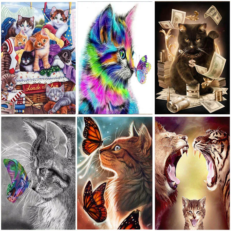 Resin Round 5D Diamond Painting Cats butterfly Cartoon Animals Full Drill Embroidery Crystal Mosaic Cross stitch Gift decoration
Resin Round 5D Diamond Painting Cats butterfly Cartoon Animals Full Drill Embroidery Crystal Mosaic Cross stitch Gift decoration