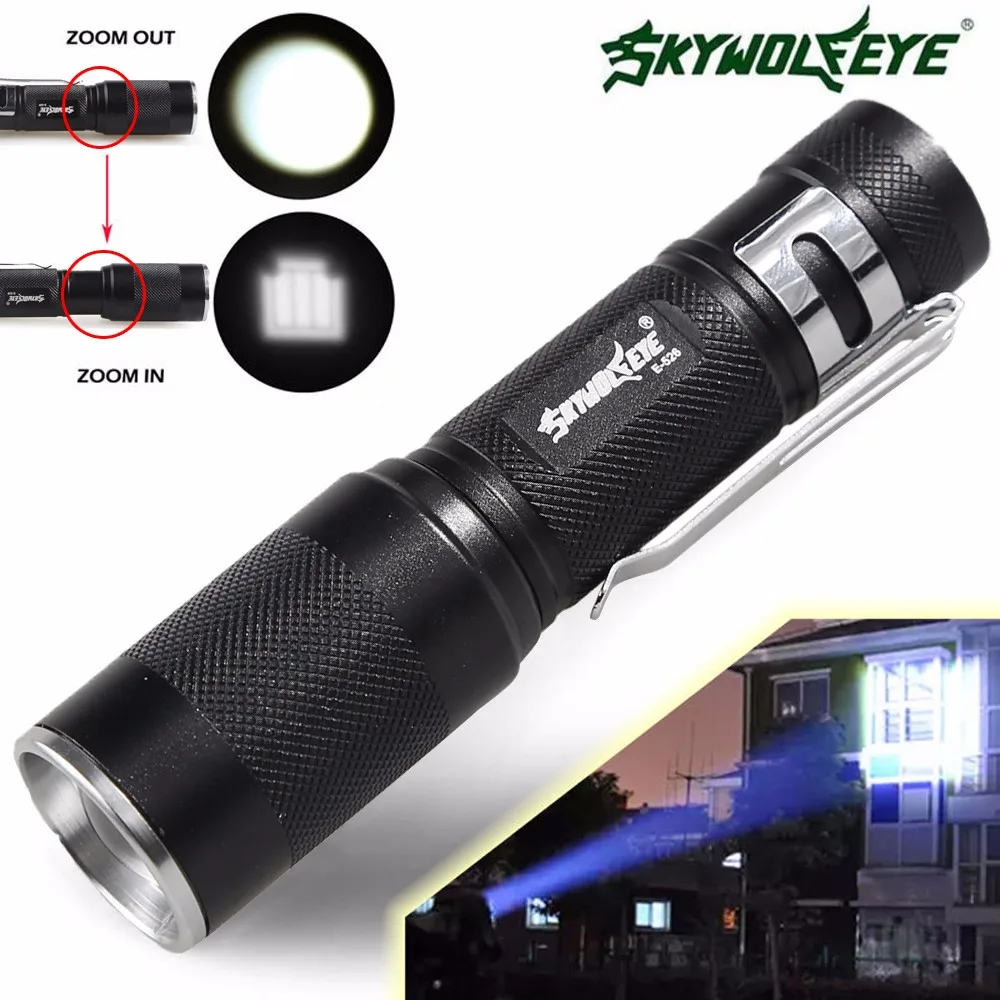 2018 New High Quality 4000LM Zoomable XM-L Q5 LED Flashlight 3 Mode Torch Super Bright Light Lamp Flashlights Drop Shipping | Лампы и