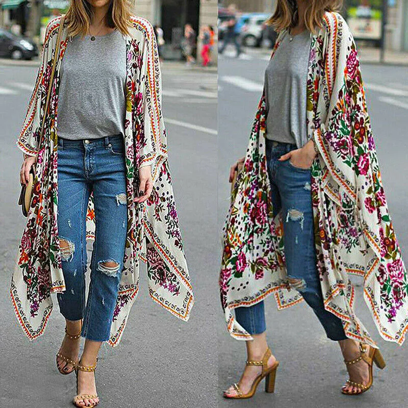 HIRIGIN Fashion Women Loose Blouse Summer Boho Chiffon Shawl Kimono Cardigan Tops Shirt
HIRIGIN Fashion Women Loose Blouse Summer Boho Chiffon Shawl Kimono Cardigan Tops Shirt