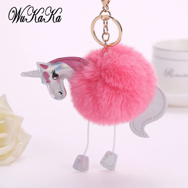 Faux Fluffy Puff Ball PU Pompom Keychain Women handBag Leather Horse Key Chain Ring car Keychains Holder Jewelry 2018
Faux Fluffy Puff Ball PU Pompom Keychain Women handBag Leather Horse Key Chain Ring car Keychains Holder Jewelry 2018
