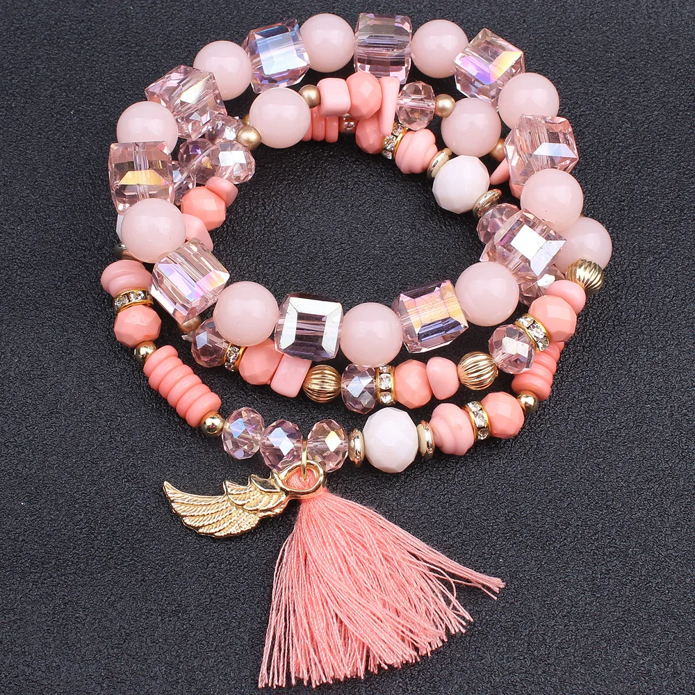 HOCOLE Hot 3 PCS/Set Square Crystal Bracelet & Bangle Multiple Shape Elastic Tassels Bracelets Bead For Women pulseira masculina
HOCOLE Hot 3 PCS/Set Square Crystal Bracelet & Bangle Multiple Shape Elastic Tassels Bracelets Bead For Women pulseira masculina