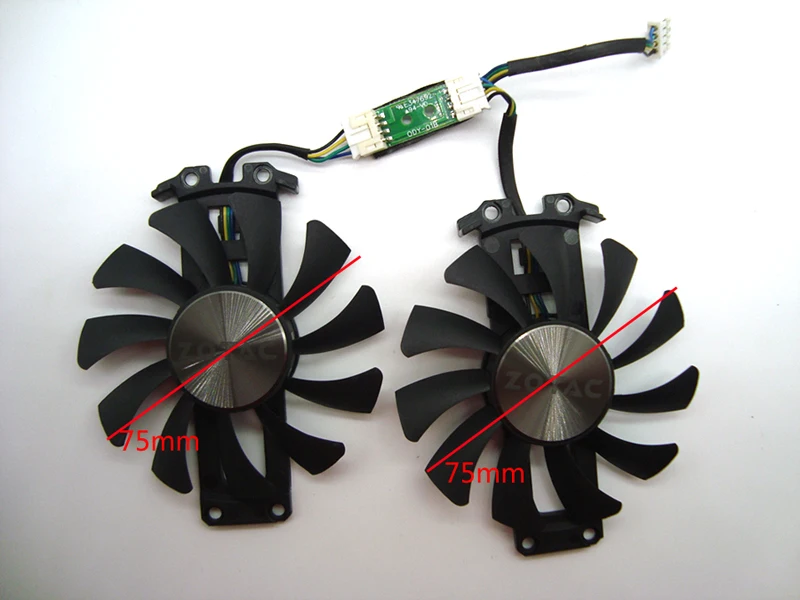 Кулер GA81S2U 12 В 0 38a 75 мм 4Pin Apistek вентилятор для видеокарты ZOTAC GTX960 4G PCI EDC 2