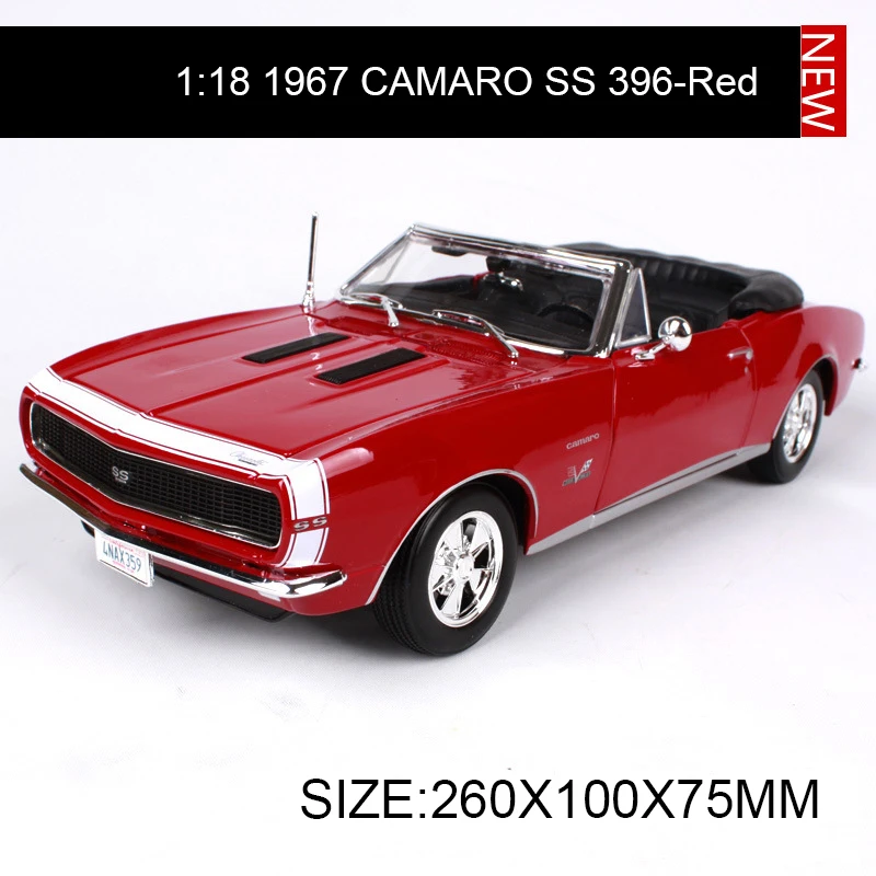 Maisto 1:18 литая машина Chevy 1967 CAMARO SS 396 Roadster мышечные автомобили из сплава металлические автомобили коллекционные модели игрушки для подарка
Maisto 1:18 литая машина Chevy 1967 CAMARO SS 396 Roadster мышечные автомобили из сплава металлические автомобили коллекционные модели игрушки для подарка