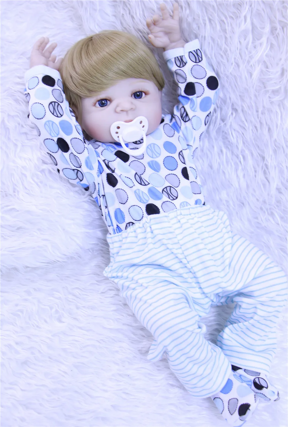 22 23 дюйма Boneca Bebe Кукла реборн 55 см полная силиконовая кукла для мальчика ребенка