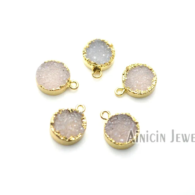 10pcs Original Color Natural Drusy Crystal 10mm Coin Shape Single Loop Fashion Jewelry Making Beads
10pcs Original Color Natural Drusy Crystal 10mm Coin Shape Single Loop Fashion Jewelry Making Beads