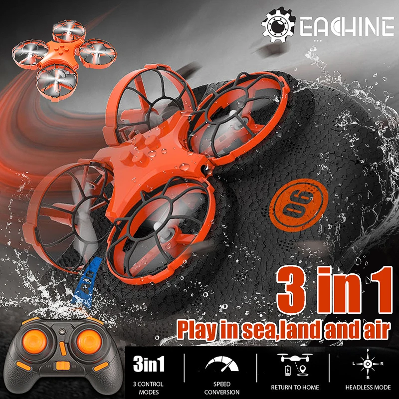 Eachine E016F 3-в-1 EPP Летающая воздушная лодка режим вождения по земле съемный возврат одной кнопкой RC Квадрокоптер RTF
Eachine E016F 3-в-1 EPP Летающая воздушная лодка режим вождения по земле съемный возврат одной кнопкой RC Квадрокоптер RTF