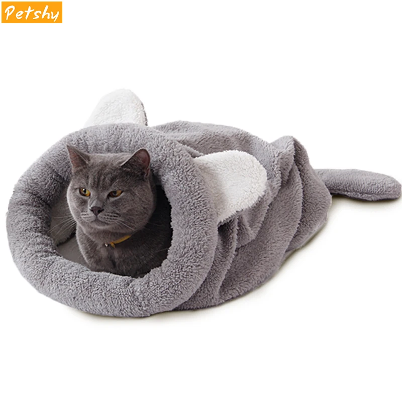 Petshy милый кот собака спальный мешок гнездо теплый мягкий домик для домашних