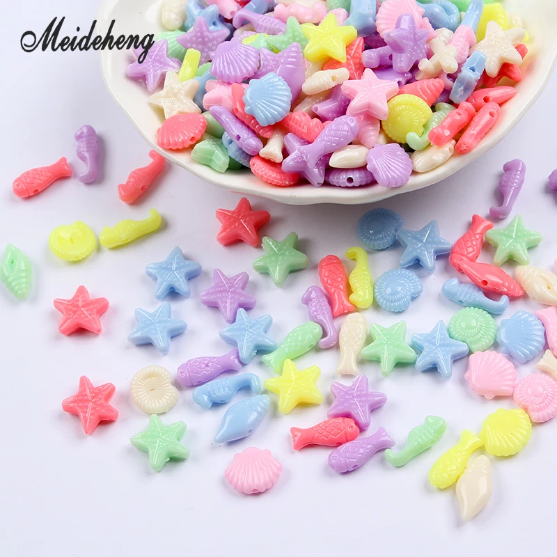 Plastic Acrylic Ocean Collection Star Beads Small Fish Shell Conch Hippocampus beads for jewelry making Handmade Craft 40g/bag
Plastic Acrylic Ocean Collection Star Beads Small Fish Shell Conch Hippocampus beads for jewelry making Handmade Craft 40g/bag